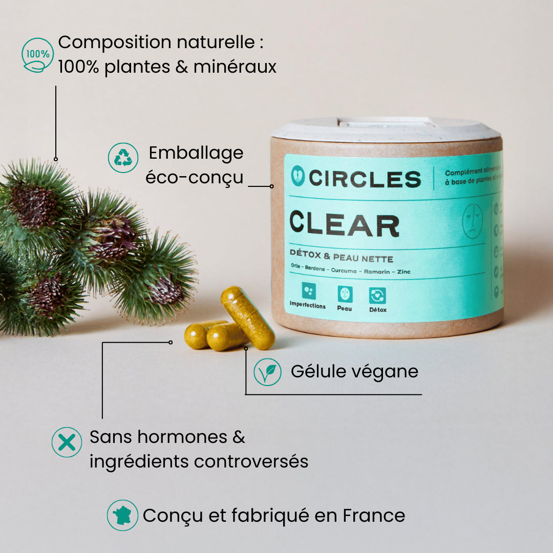 Complément Alimentaire Circles BALANCE Cure - Pour L'équilibre Hormonal (SPM, Humeur) - 60 Capsules - Date Péremption 10/2026